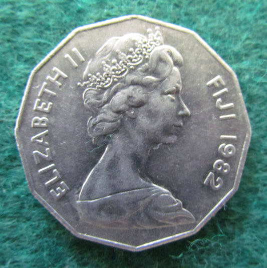 Fiji 1982 50 Cent Queen Elizabeth II Coin - Circulated