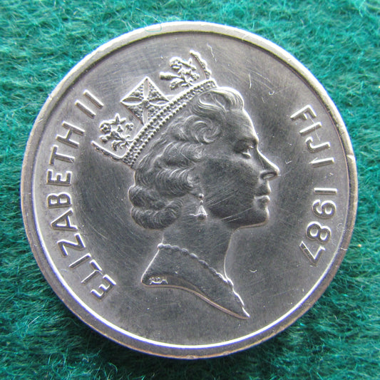 Fiji 1987 20 Cent Queen Elizabeth Coin