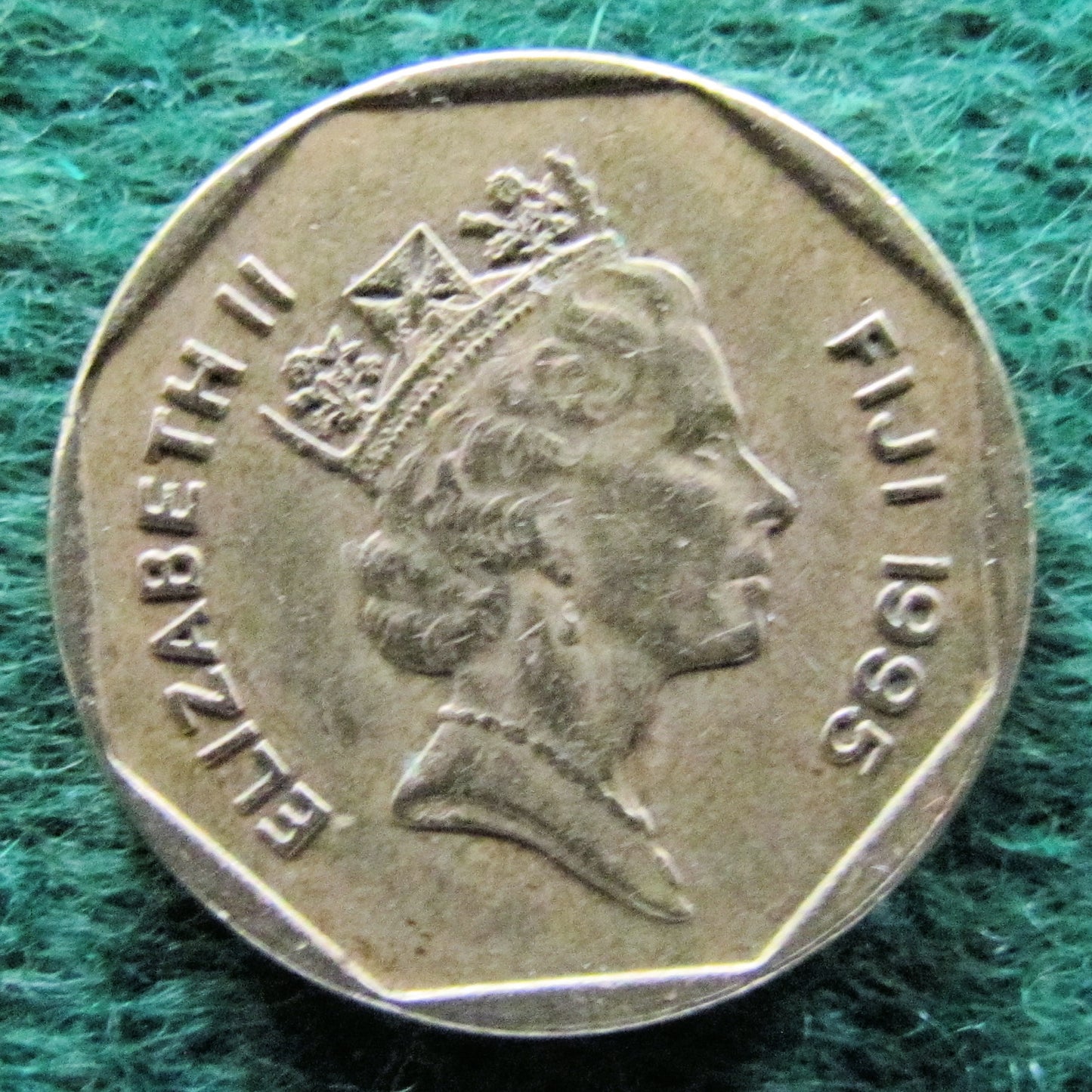 Fiji 1995 1 One Dollar Queen Elizabeth Coin - Circulated