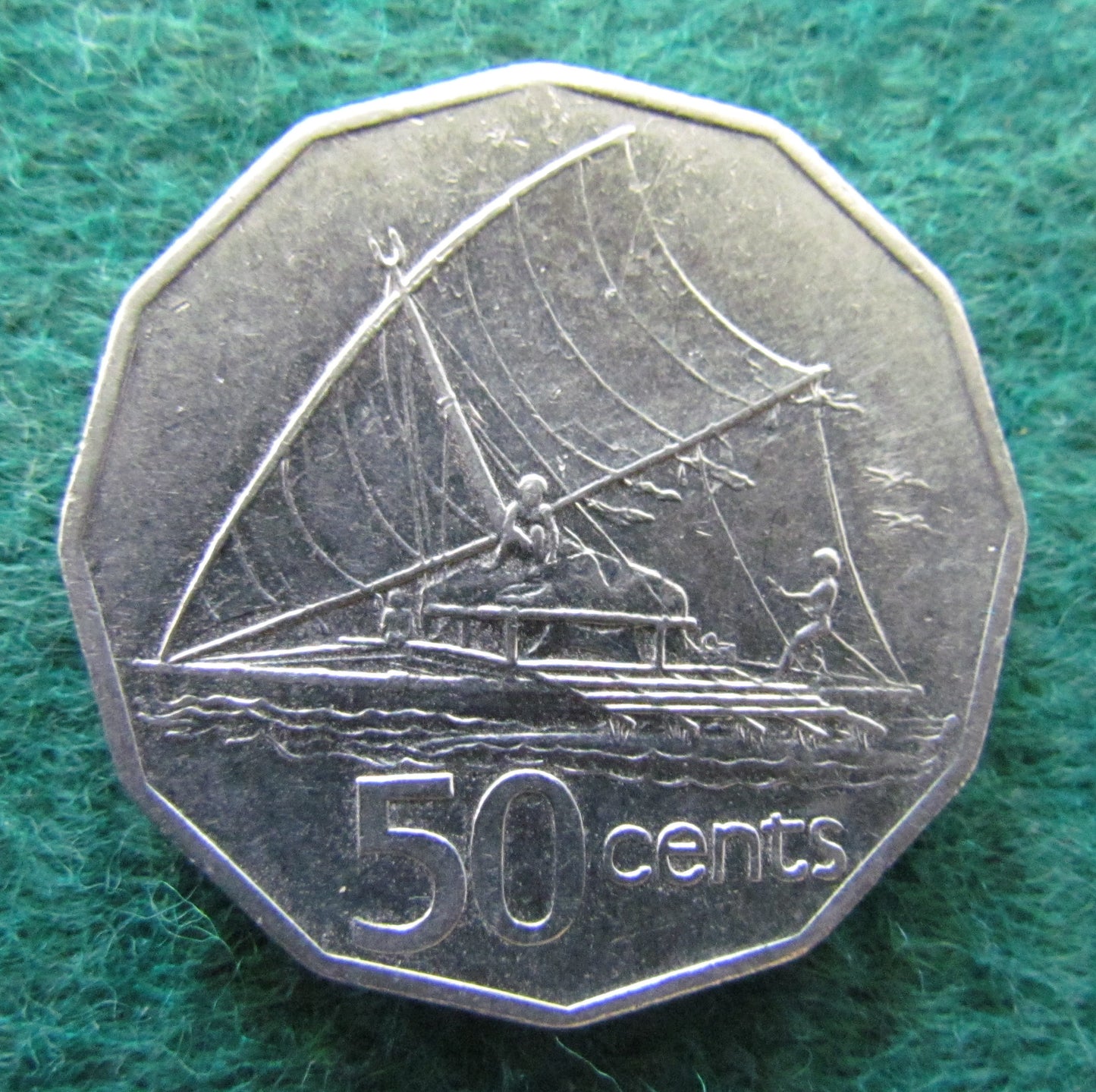 Fiji 1995 50 Cent Queen Elizabeth II Coin - Circulated Error Coin