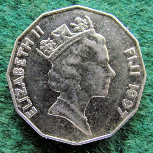 Fiji 1997 50 Cent Queen Elizabeth Coin - Circulated