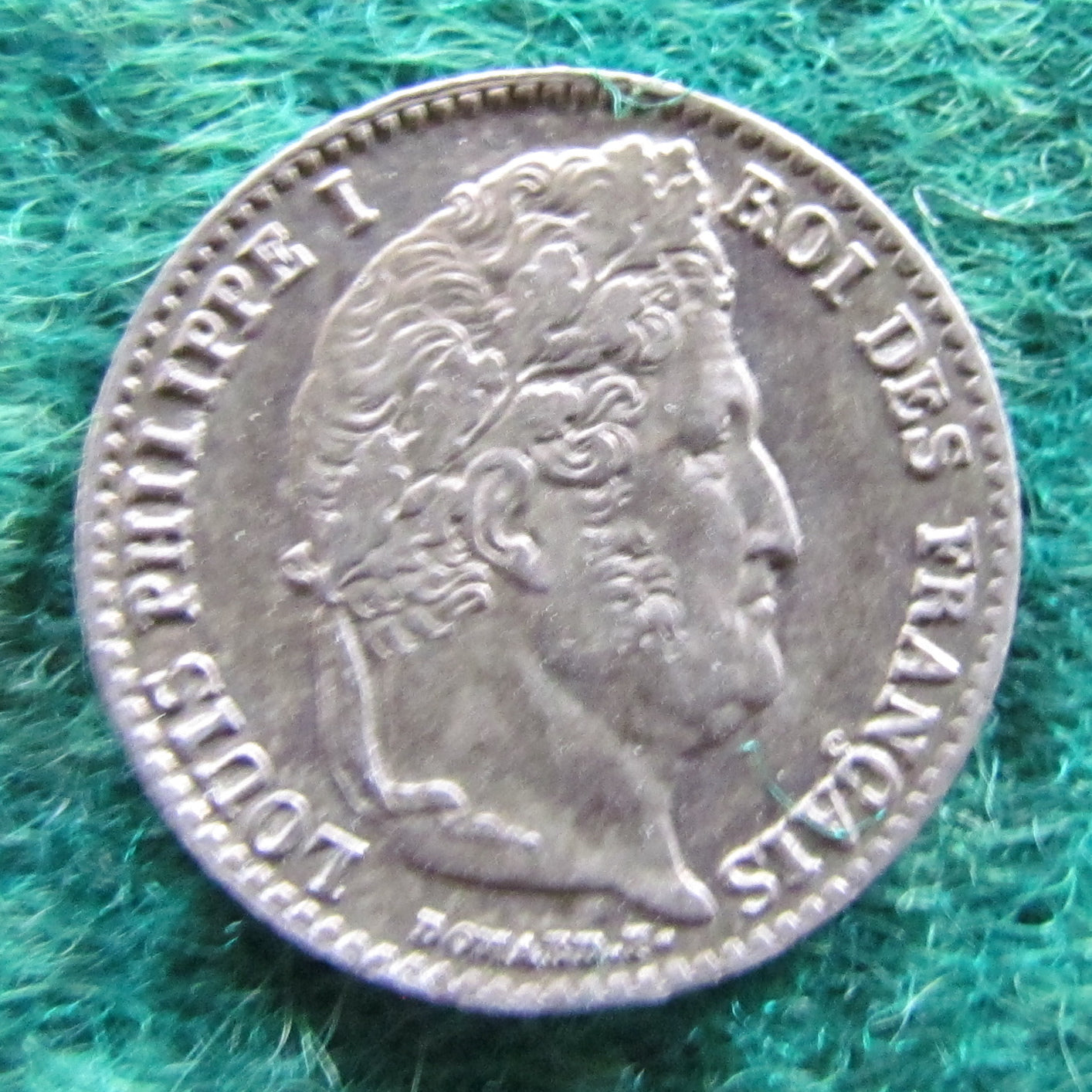 French 1837 1/4 Franc Coin Quarter Franc Coin