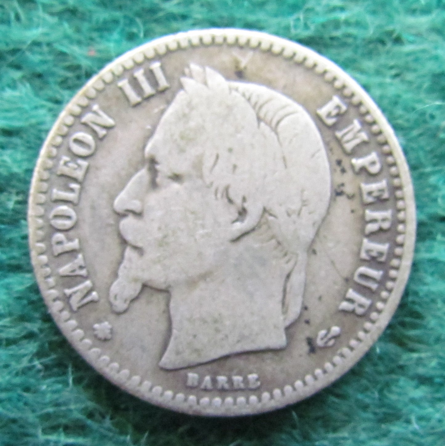 French 1864 50 Centimes Coin - Napolion III
