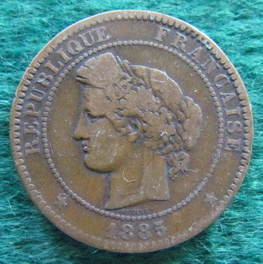French 1885 A 10 Centimes Coin