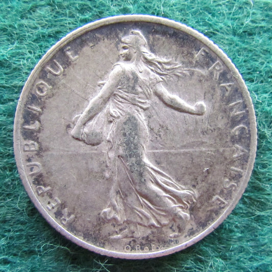 French 1916 2 Franc Coin - Circulated
