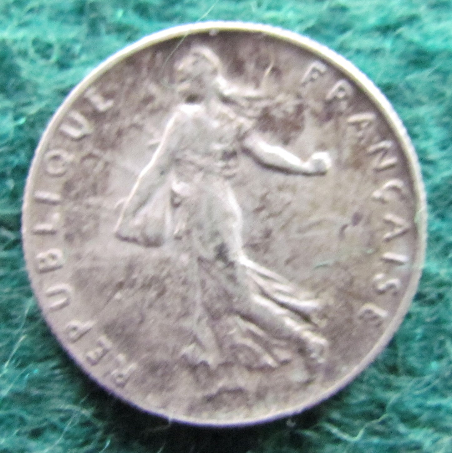 French 1916 50 Centimes Coin - Circulated