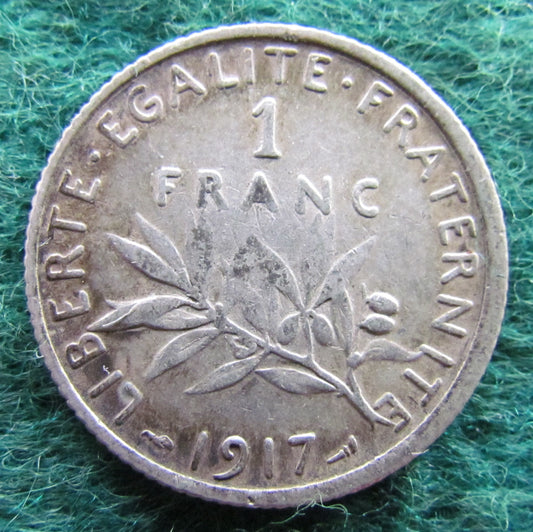 French 1917 1 Franc Coin - Circulated