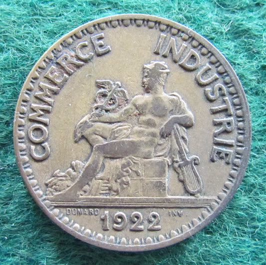 French 1922 2 Two Franc Chamber Of Commerce Coin - Commerce Industrie Coin