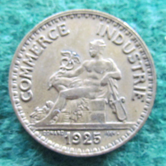 French 1925 2 Two Franc Chamber Of Commerce Coin - Commerce Industrie Coin