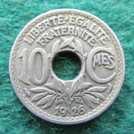 French 1926 10 Ten Centimes Coin