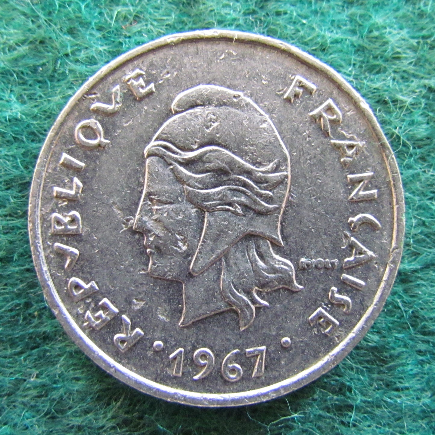 Nouvelle Caledonie 1967 10 Franc Coin