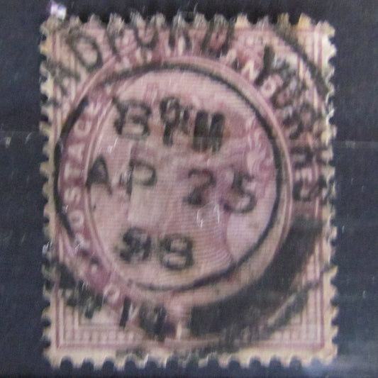 GB Great Britain England 1881 Queen Victoria One Penny Lilac Postage & Inland Revenue Stamp Cancelled