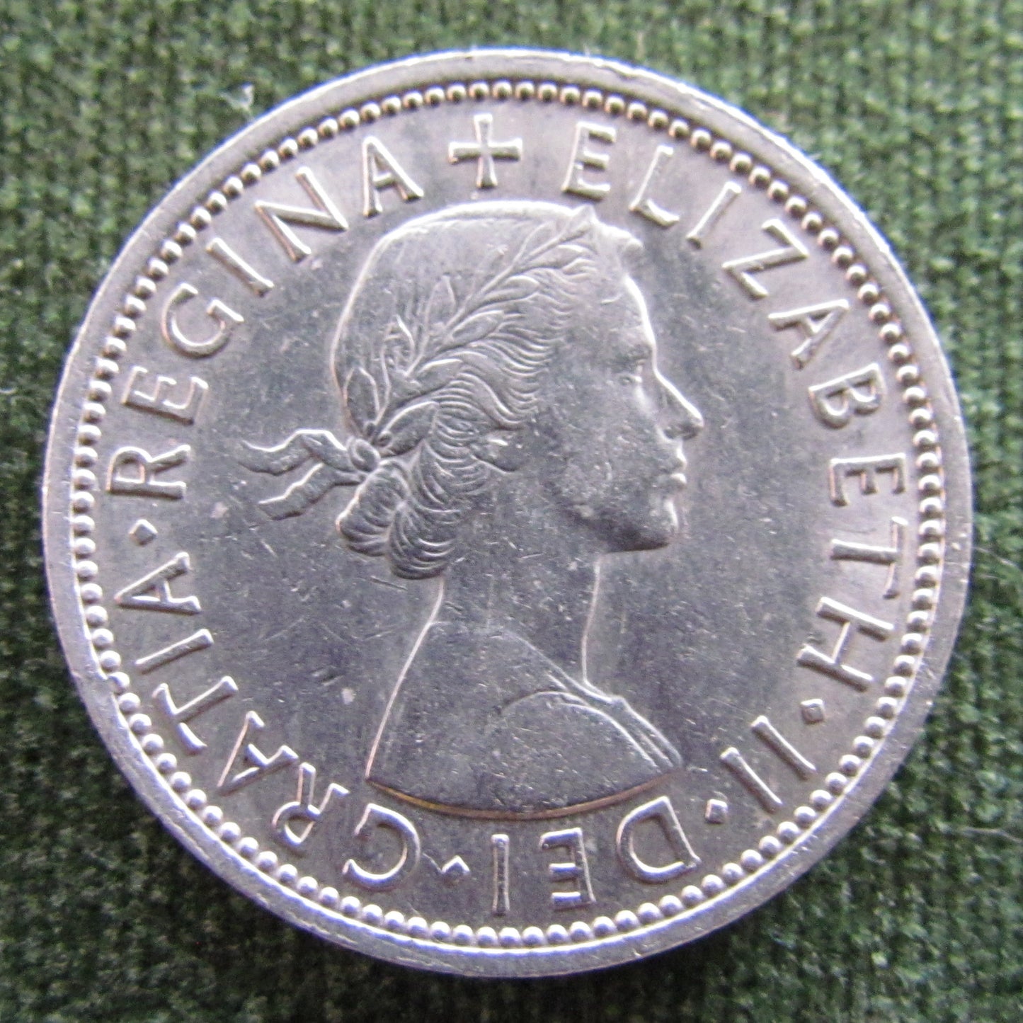 GB British UK English 1955 Two Shilling Queen Elizabeth II Coin - Circulated