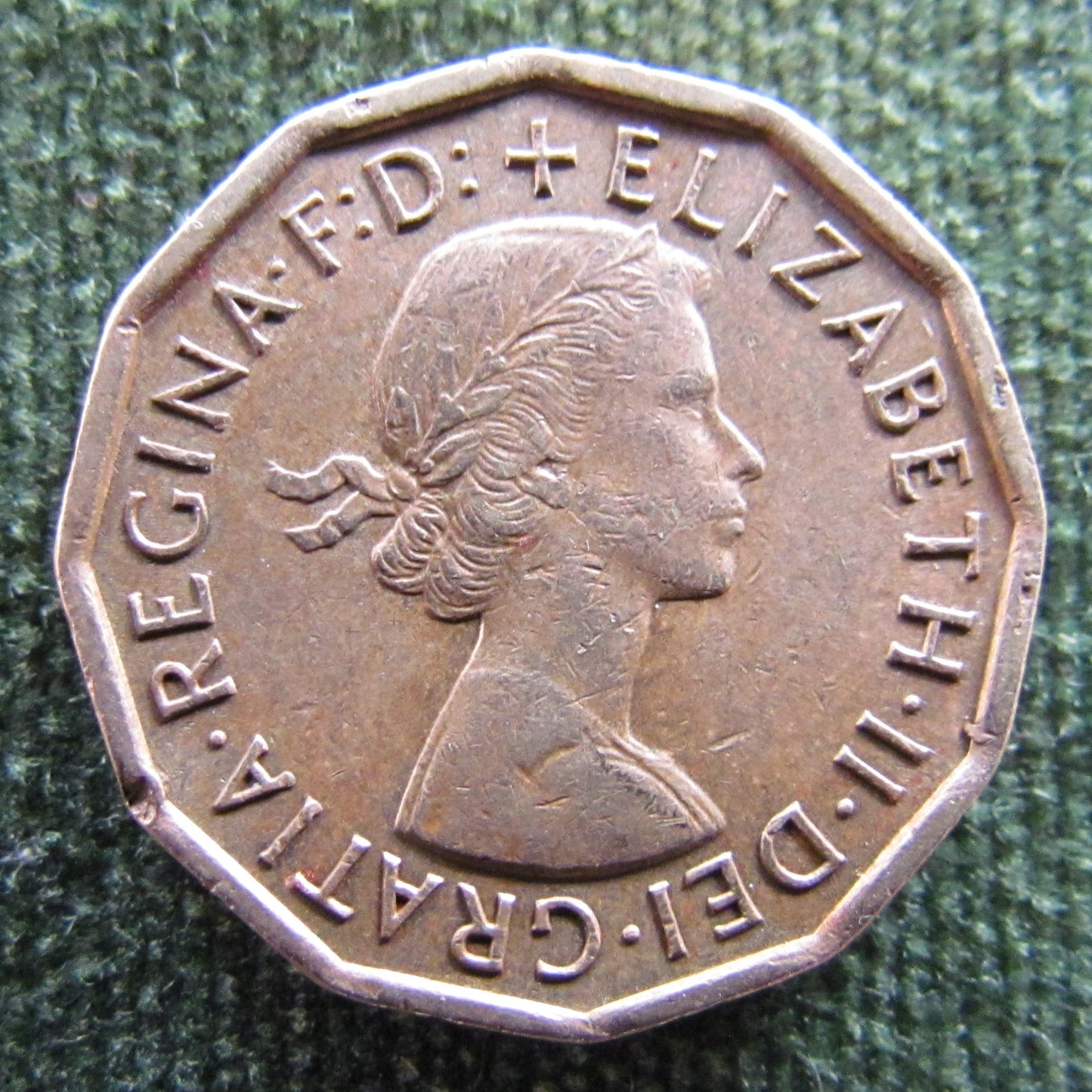 GB British UK English 1965 Threepence Queen Elizabeth II Coin