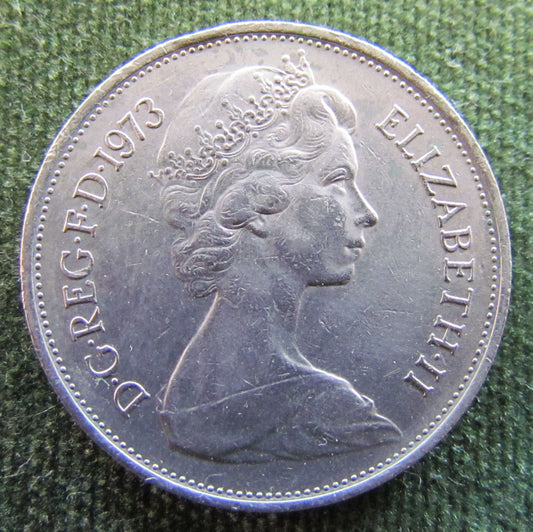 GB British UK English 1973 10 New Pence Queen Elizabeth II Coin