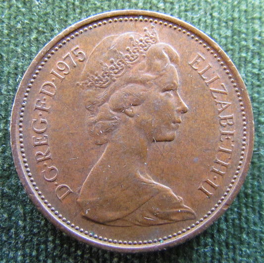 GB British UK English 1975 2 New Pence Queen Elizabeth II Coin