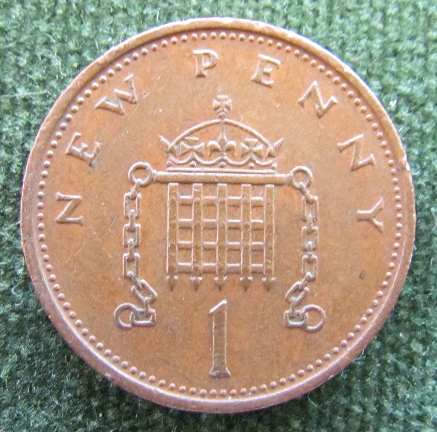 GB British UK English 1977 1 New Penny Queen Elizabeth II Coin