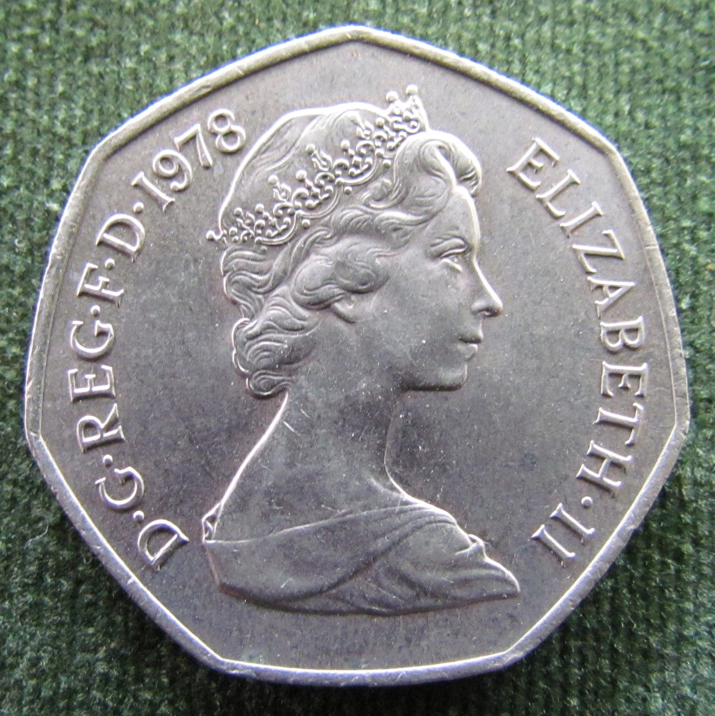 GB British UK English 1978 50 New Pence Queen Elizabeth II Coin