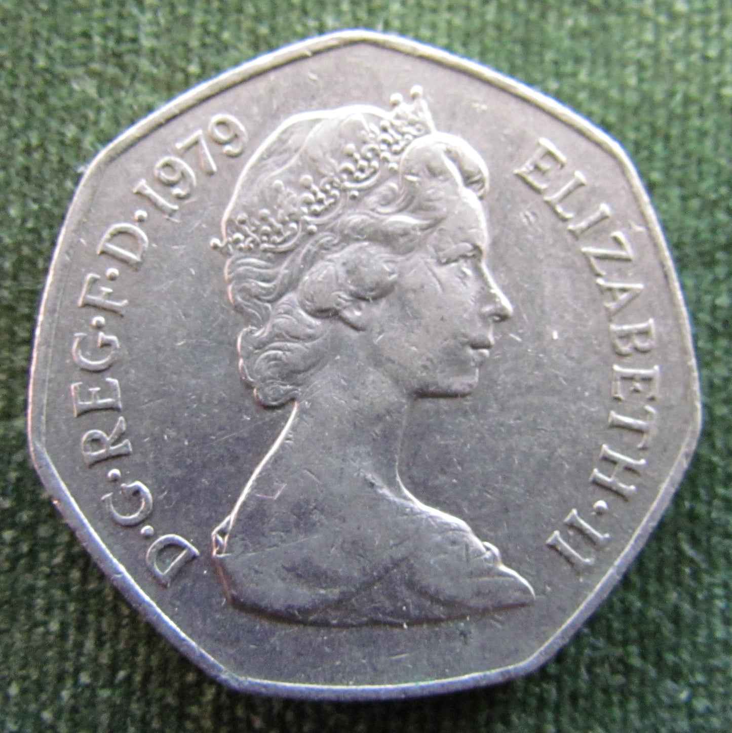 GB British UK English 1979 50 New Pence Queen Elizabeth II Coin