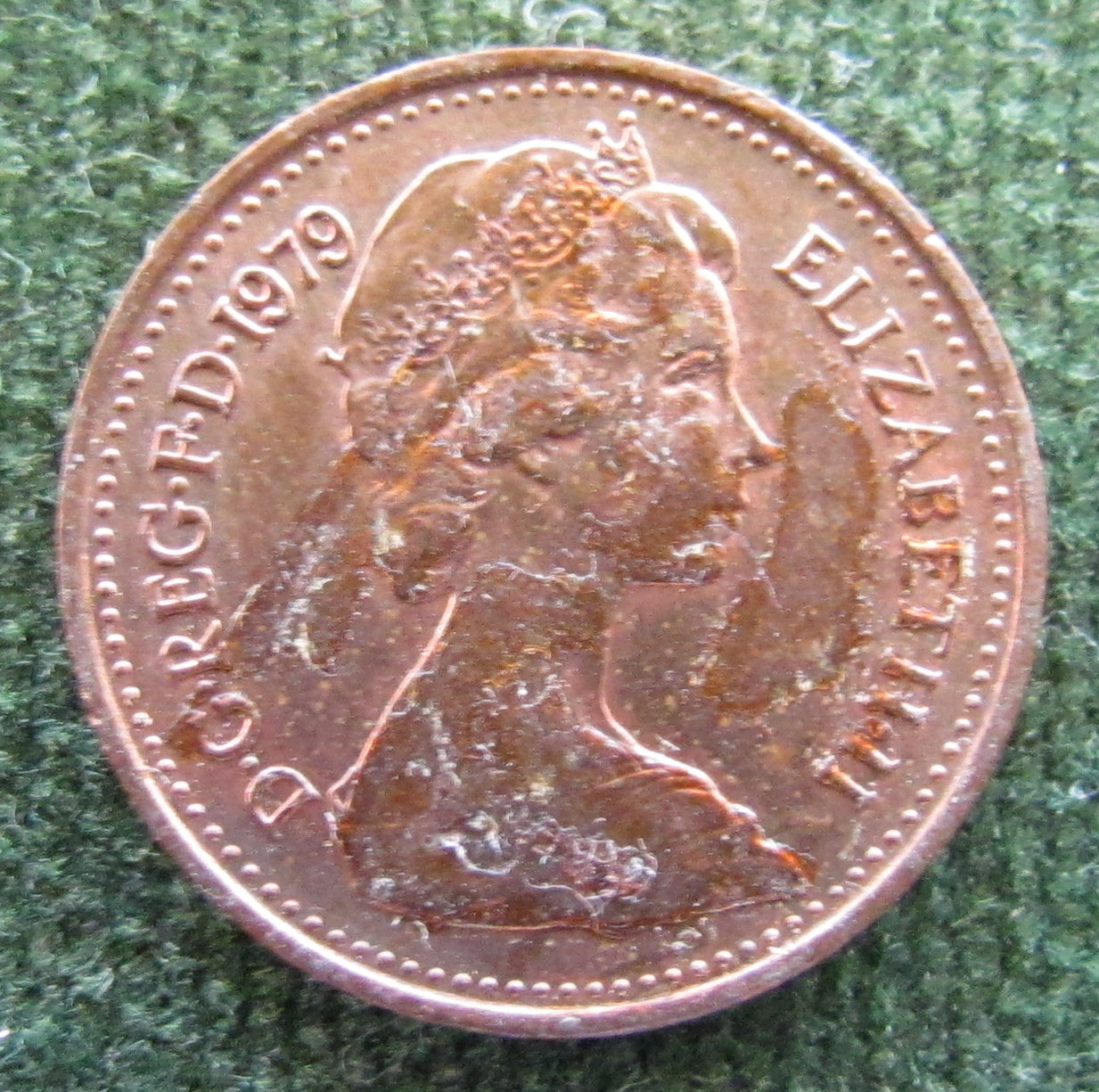 GB British UK English 1979 Half New Penny Queen Elizabeth II Coin