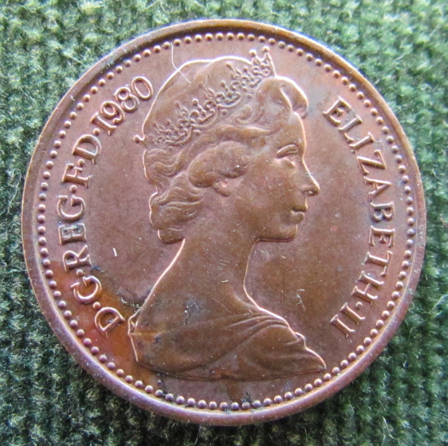 GB British UK English 1980 Half New Penny Queen Elizabeth II Coin