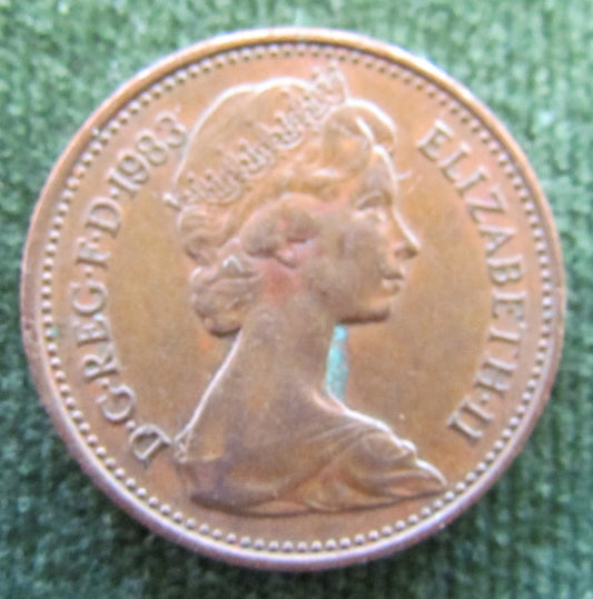 GB British UK English 1983 1 New Penny Queen Elizabeth II Coin