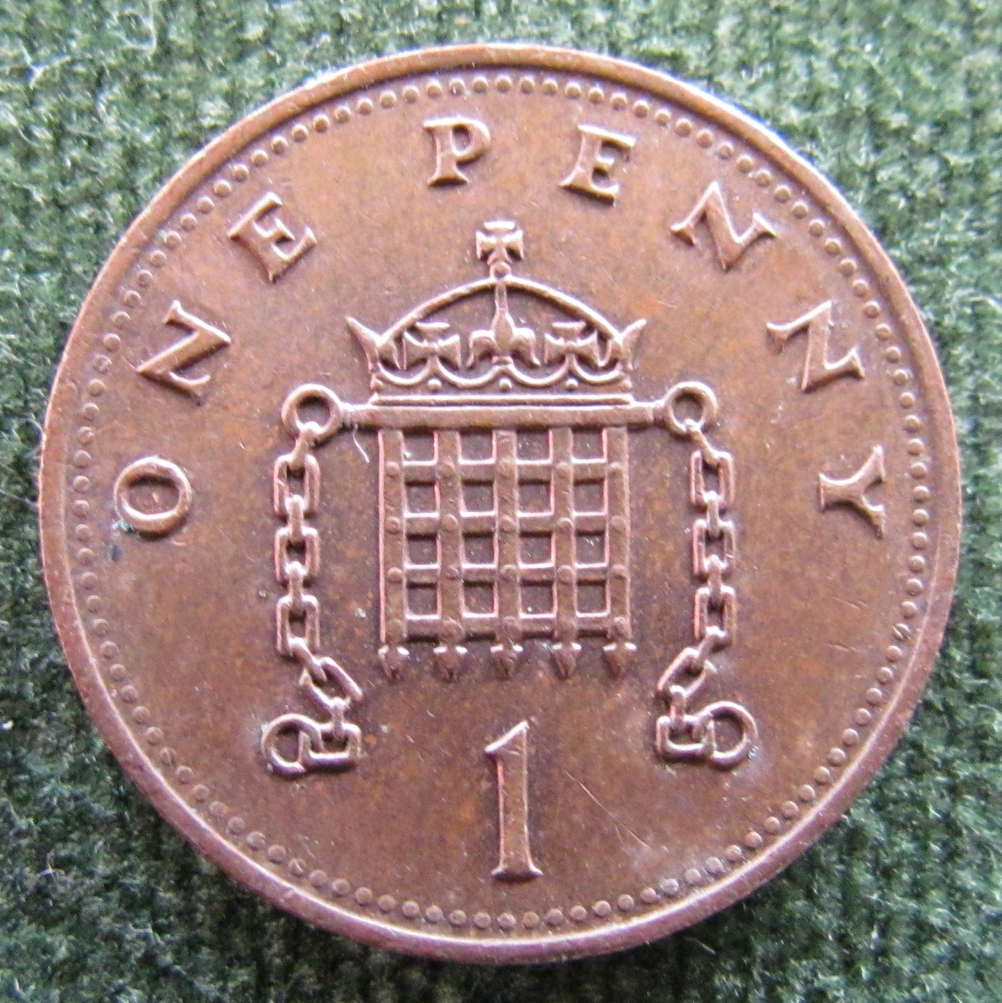 GB British UK English 1987 1 Penny Queen Elizabeth II Coin