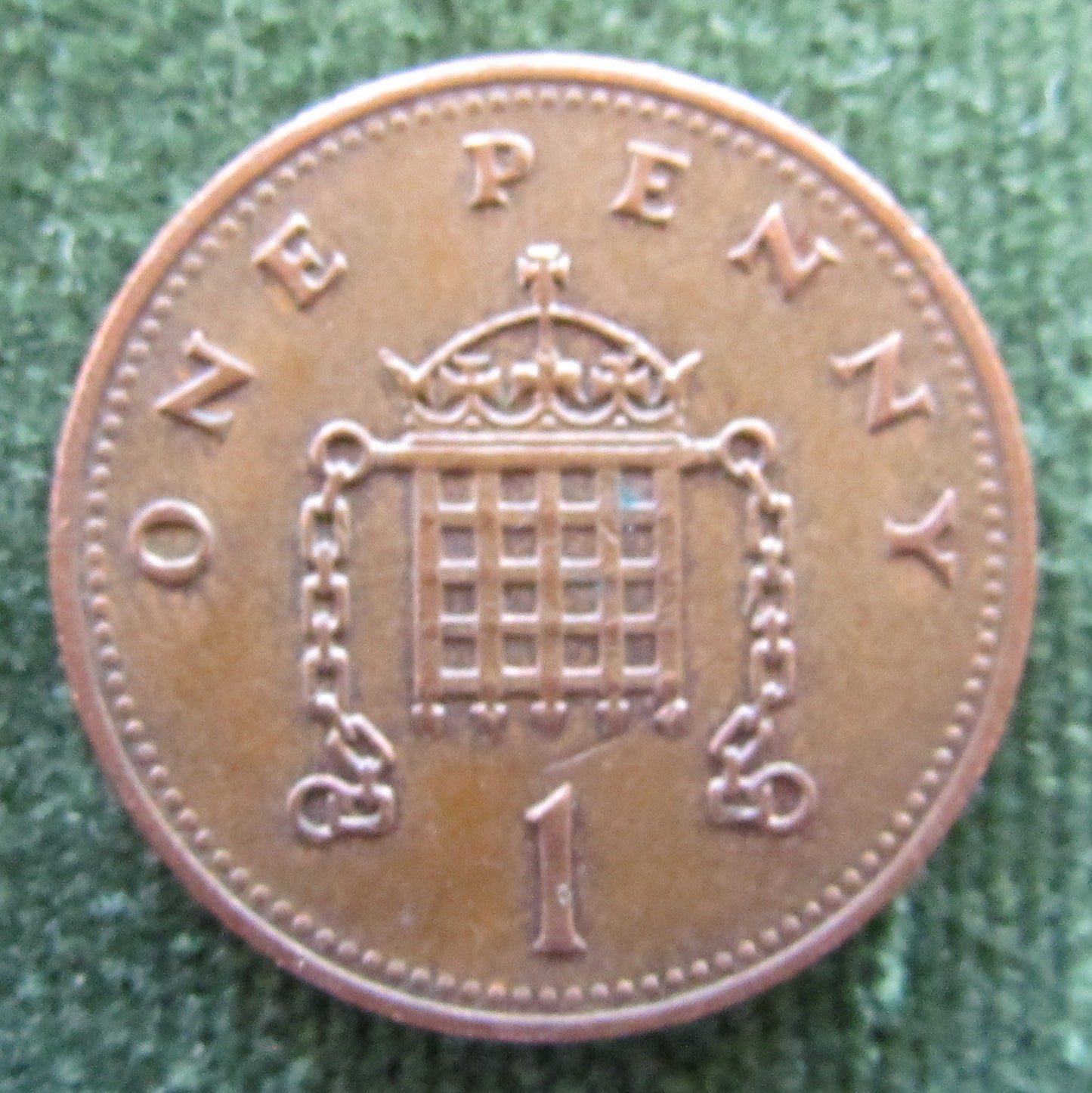 GB British UK English 1989 1 New Penny Queen Elizabeth II Coin