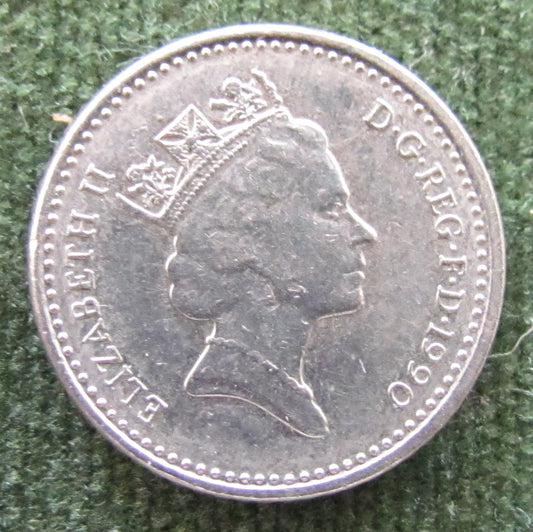 GB British UK English 1990 5 New Pence Queen Elizabeth II Coin