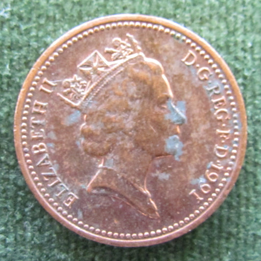 GB British UK English 1991 1 New Penny Queen Elizabeth II Coin