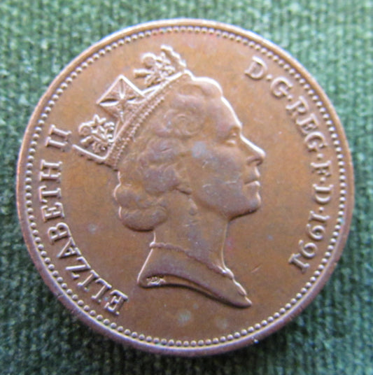 GB British UK English 1991 2 New Pence Queen Elizabeth II Coin