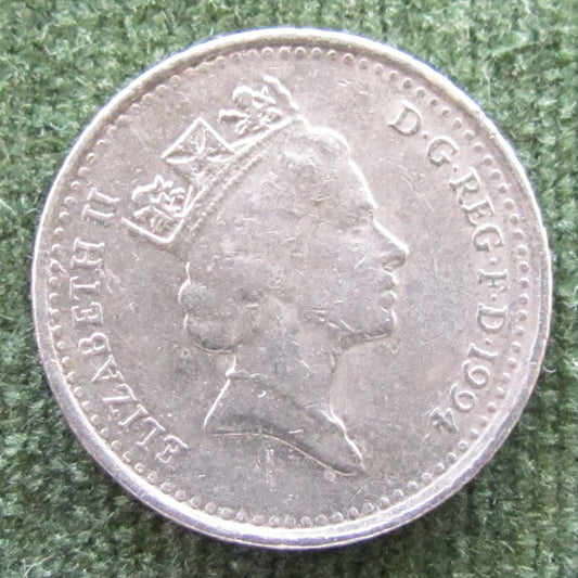 GB British UK English 1994 5 New Pence Queen Elizabeth II Coin