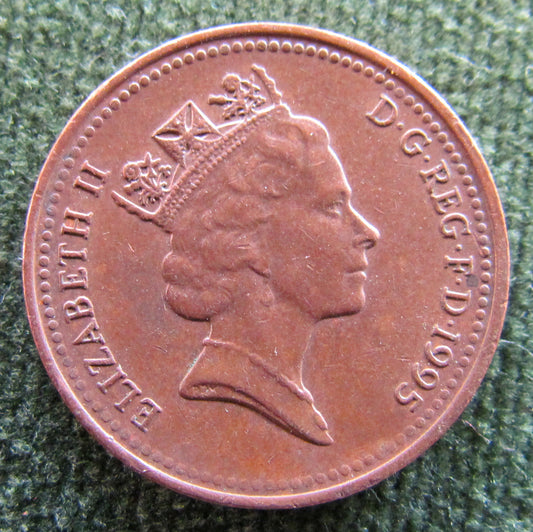 GB British UK English 1995 1 Penny Queen Elizabeth II Coin