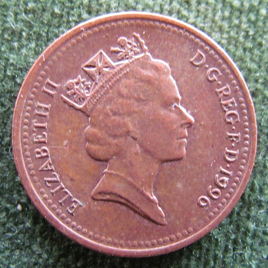 GB British UK English 1996 1 Penny Queen Elizabeth II Coin