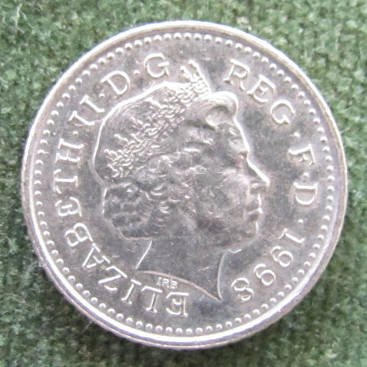 GB British UK English 1998 5 New Pence Queen Elizabeth II Coin