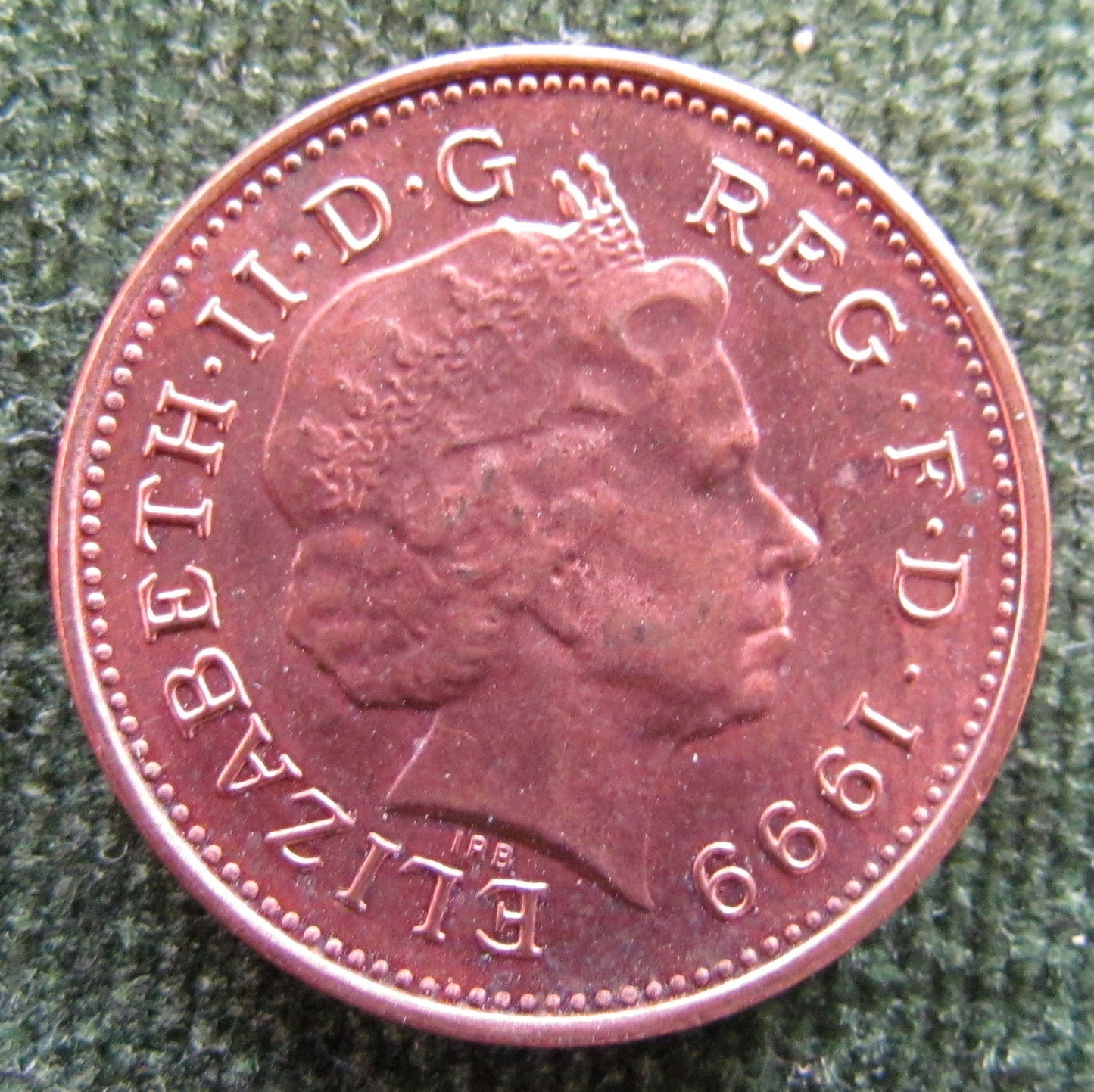 GB British UK English 1999 1 Penny Queen Elizabeth II Coin