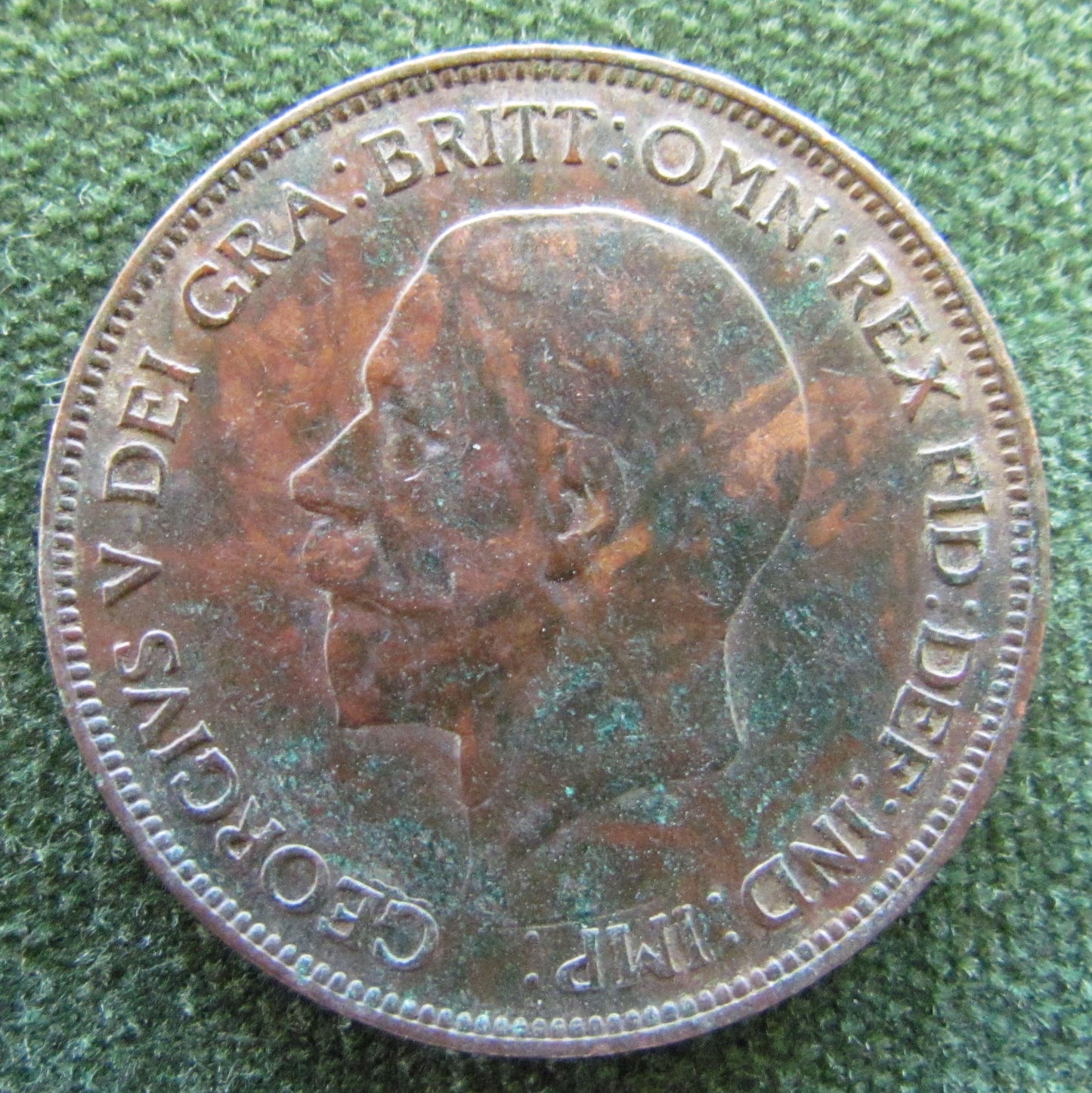 GB British UK English 1931 Penny King George V Coin