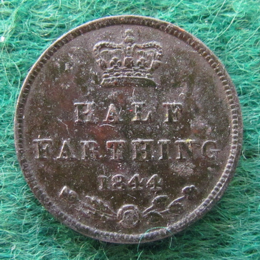 GB British UK English 1844 Half Farthing Queen Victoria Coin - Young Head