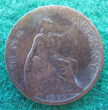 GB British UK English 1897 Penny Queen Victoria Coin