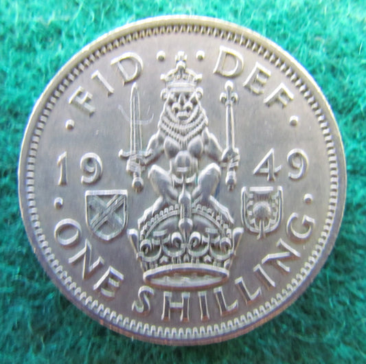 GB British UK Scottish 1949 1 One Shilling King George VI Coin