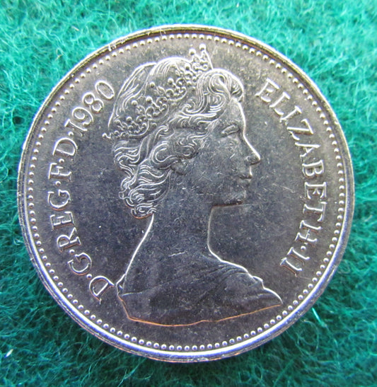 GB British UK English 1980 5 New Pence Queen Elizabeth II Coin