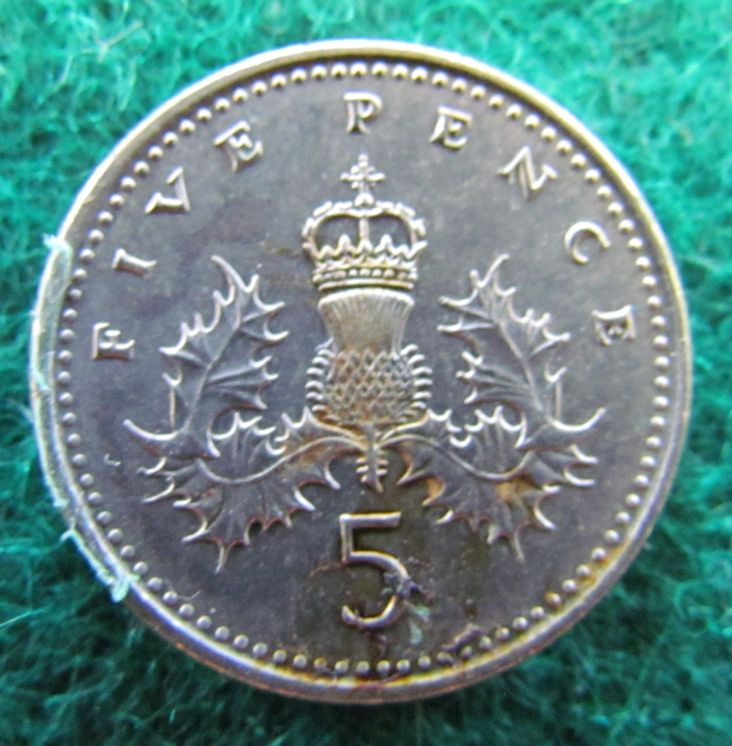 GB British UK English 1991 5 New Pence Queen Elizabeth II Coin