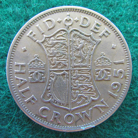 GB British UK English 1951 Half Crown King George VI Coin
