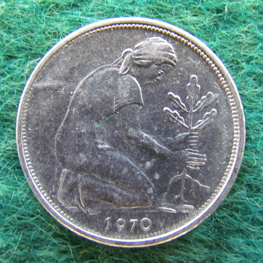 Germany 1970 D 50 Pfennig Coin - Circulated