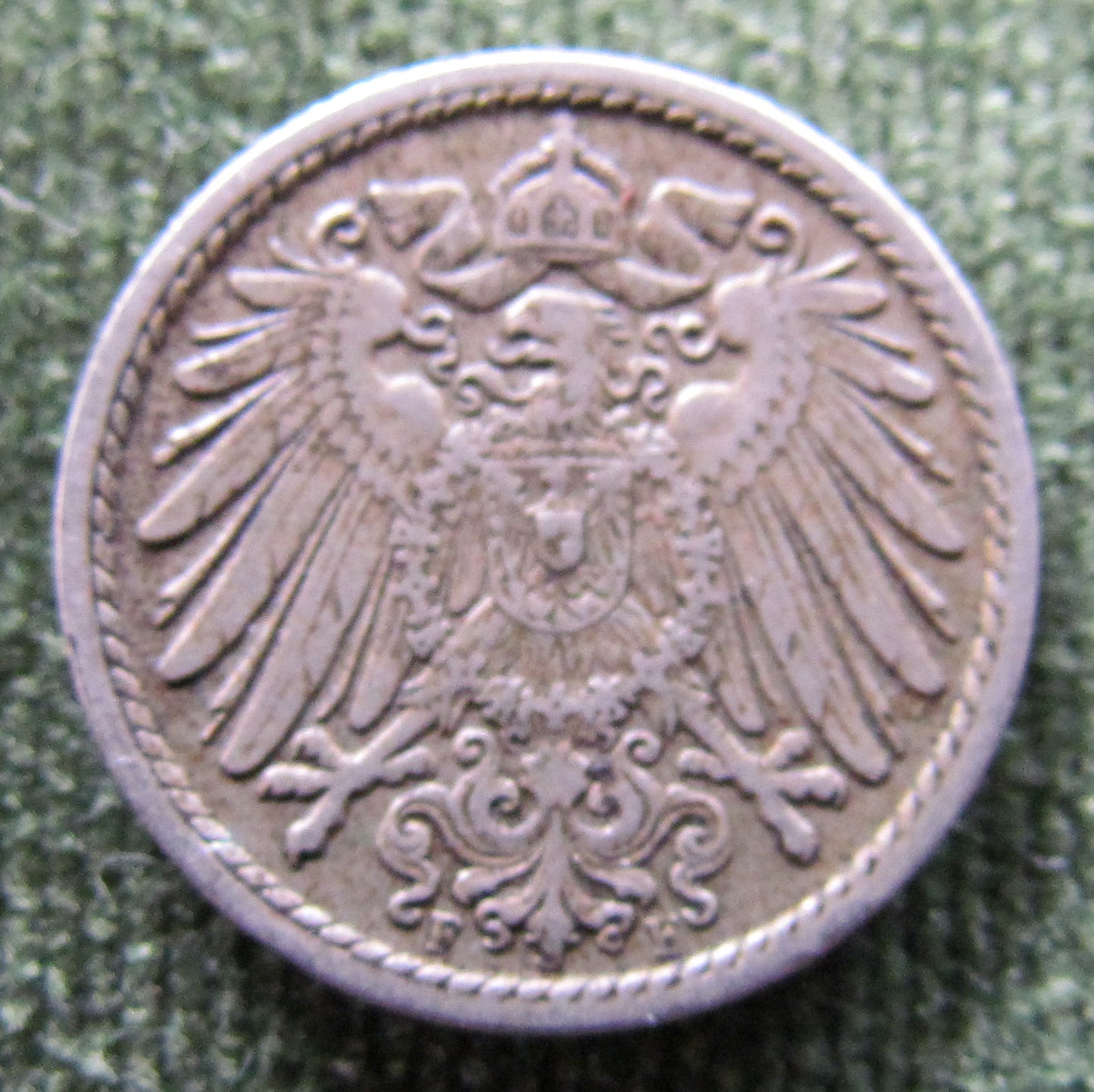 Germany 1908 F 5 Pfennig Coin - Circulated