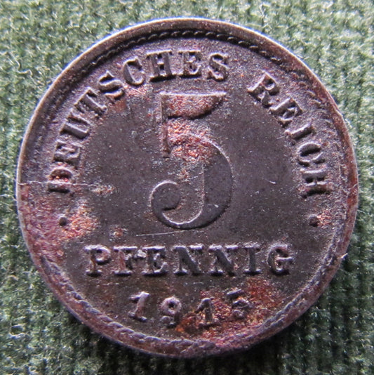 Germany 1915 G 5 Pfennig Coin - Circulated