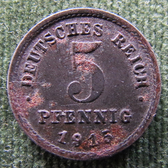 Germany 1915 G 5 Pfennig Coin - Circulated