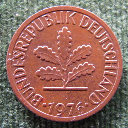 Germany 1976 J 1 Pfennig Coin - Circulated