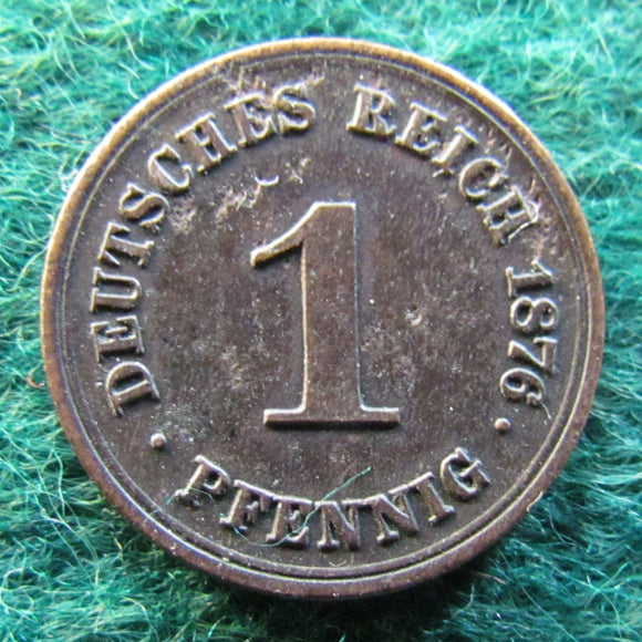 Germany 1876 1 Pfennig Coin - Circulated