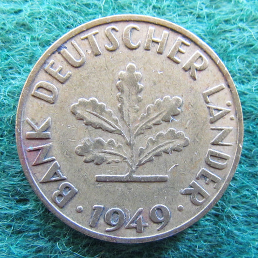 Germany 1949 F 10 Pfennig Coin - Circulated